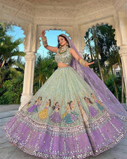 Women’s Designer Mirror Work Lehenga Choli Set