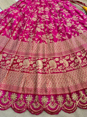 Girls Traditional Kerala Lehenga Choli Set – Silk Finish Digital Print Festive Wear.