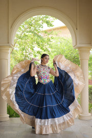 Women’s Rayon Lehenga with Kutchi Work Blouse