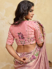 Women Traditional Saree with Matching Blouse for Wedding, Party & Festive Wear