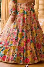 Women Floral Embroidered Lehenga Choli with Dupatta.