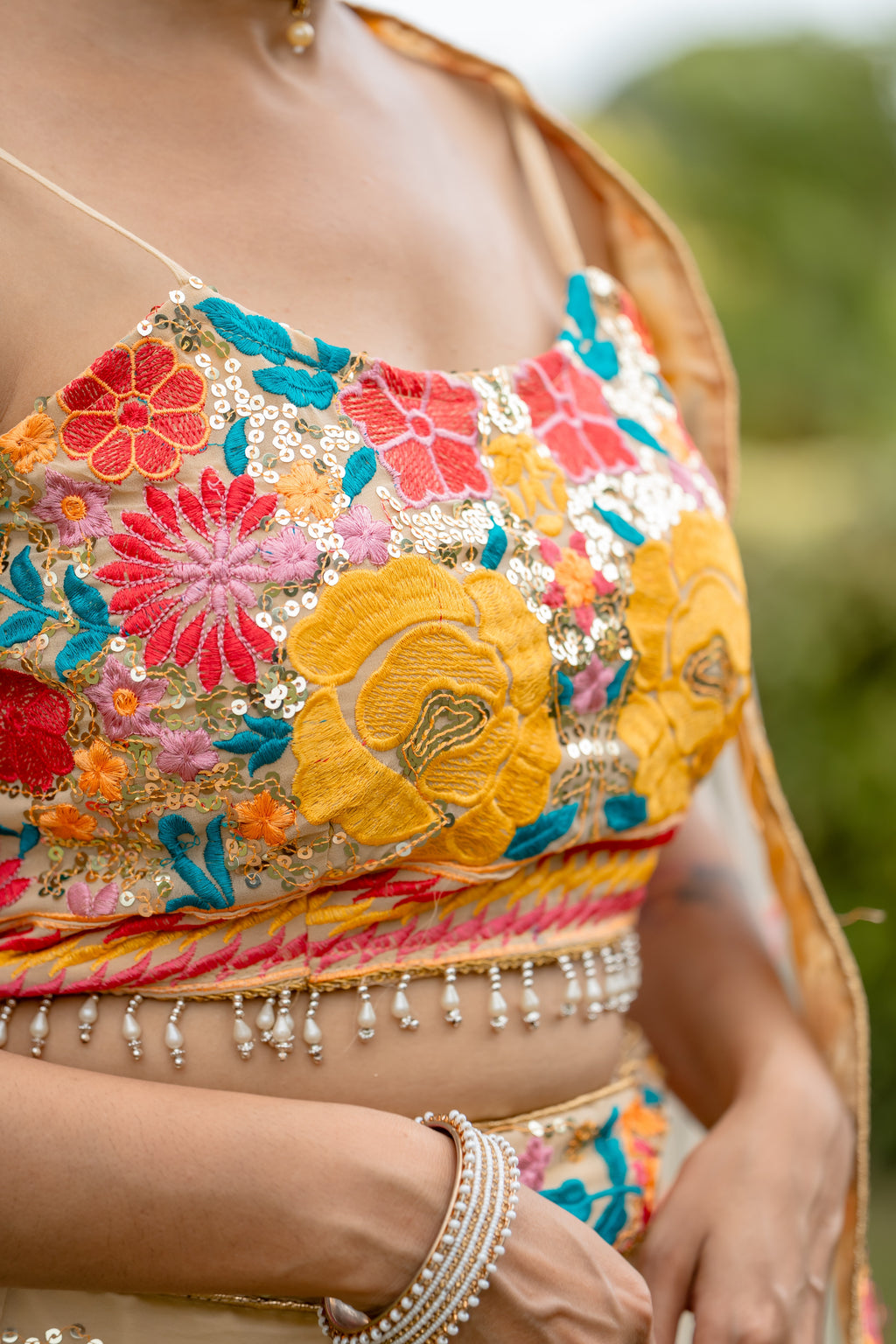 Floral Embroidered Lehenga Choli Set for Women with Dupatta | Wedding & Festive Wear