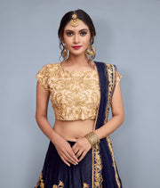 Girls Embroidered Lehenga Choli with Dupatta.