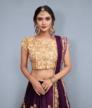 Girls Embroidered Lehenga Choli with Dupatta.