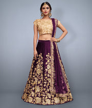 Girls Embroidered Lehenga Choli with Dupatta.