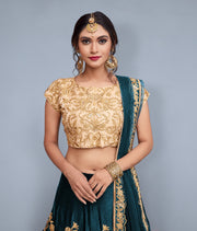 Girls Embroidered Lehenga Choli with Dupatta.