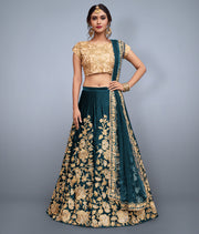Girls Embroidered Lehenga Choli with Dupatta.