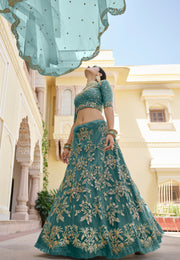 Women’s Embroidered Lehenga Choli with Dupatta.