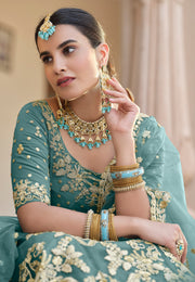 Women’s Embroidered Lehenga Choli with Dupatta.