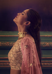 Women’s Pink Embroidered Lehenga Choli with Dupatta |
