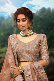 Women’s Treditional Embroidered Lehenga Choli with Dupatta.