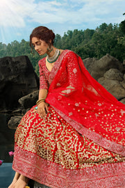 Women’s Treditional Embroidered Lehenga Choli with Dupatta.