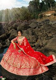 Women’s Treditional Embroidered Lehenga Choli with Dupatta.