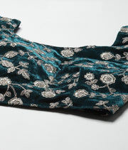 Women’s Blue Floral Embroidered Lehenga Choli with Dupatta.