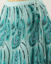 Women’s  Peacock Embroidered Lehenga Choli with Dupatta
