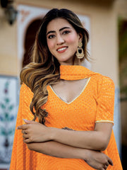 Women’s Bandhani Print Lehenga Choli with Dupatta