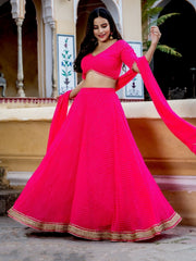 Women’s Bandhani Print Lehenga Choli with Dupatta