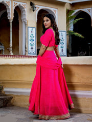 Women’s Bandhani Print Lehenga Choli with Dupatta