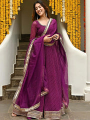 Women’s Bandhani Print Lehenga Choli with Dupatta