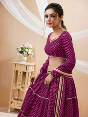 Women’s Embroidered Lehenga Choli with Dupatta