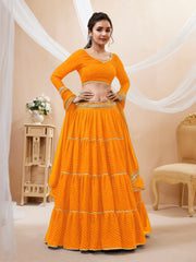 Women’s Embroidered Lehenga Choli with Dupatta