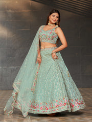 Women’s Floral Embroidered Lehenga Choli with Dupatta