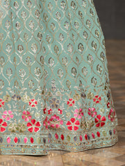 Women’s Floral Embroidered Lehenga Choli with Dupatta