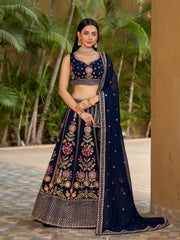 Designer Floral Embroidered Lehenga Choli Set