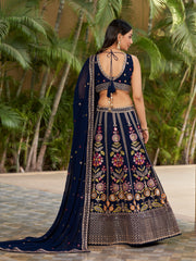 Designer Floral Embroidered Lehenga Choli Set