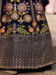 Designer Floral Embroidered Lehenga Choli Set