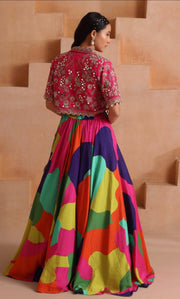 Women’s Multicolor Printed Lehenga Choli Set