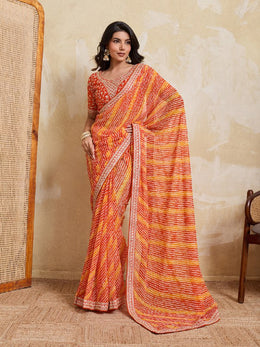 Indian Saree for Women with Embroidered Border and Traditional Pattern
