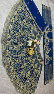Women’s Navy Blue Lehenga Choli Set