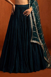 Women’s Lehenga Choli Set with Dupatta, Indian Ethnic Wear with Embroidered Blouse