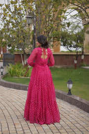 Women’s Anarkali Maxi Dress with Embroidered Bodice