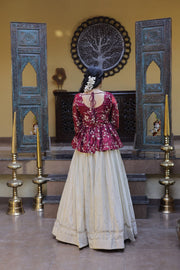 Women’s Floral Embroidered Lehenga With Top Style Festive Outfit