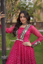 Women’s Anarkali Maxi Dress with Embroidered Bodice