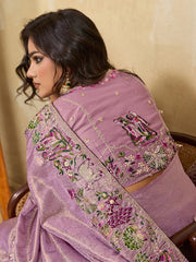Women Traditional Saree with Matching Blouse for Wedding, Party & Festive Wear