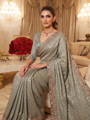 Indian Saree for Wedding, Party & Festive Wear, Traditional Ethnic Saree with Matching Blouse