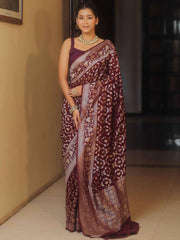 Design and Rich Zari Border, Elegant Indian Traditional Saree for Wedding, Festival & Party Wear