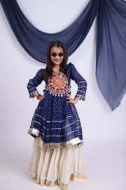 Top and Cream Flared Lehenga Skirt, Ethnic Wear for Navratri, Wedding, Festival & Party