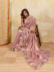 Women Traditional Saree with Matching Blouse for Wedding, Party & Festive Wear