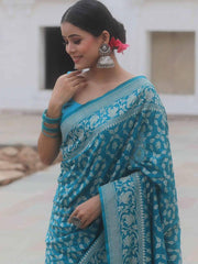 Design and Rich Zari Border, Elegant Indian Traditional Saree for Wedding, Festival & Party Wear