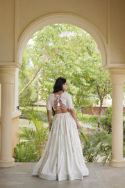 Women’s Stitched Rayon Lehenga Choli Set with Mirror Lace