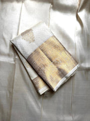 Soft Lichi Silk Saree for Women with Golden Jacquard Work and Rich Woven Border