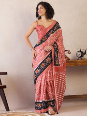 Women’s Ready to Wear Mul Cotton Saree with Pocket For Trdaitional look