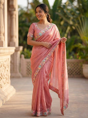 Women’s Floral Embroidered Saree, Designer Wedding & Festive Wear