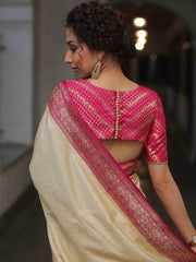 Woven Design, Elegant Indian Traditional Saree for Wedding, Festival & Party Wear