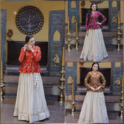 Women’s Floral Embroidered Lehenga With Top Style Festive Outfit