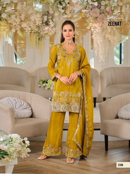 Women’s Embroidered Silk Kurta Palazzo Suit Set with Dupatta